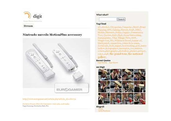Digit internal blog screen shot